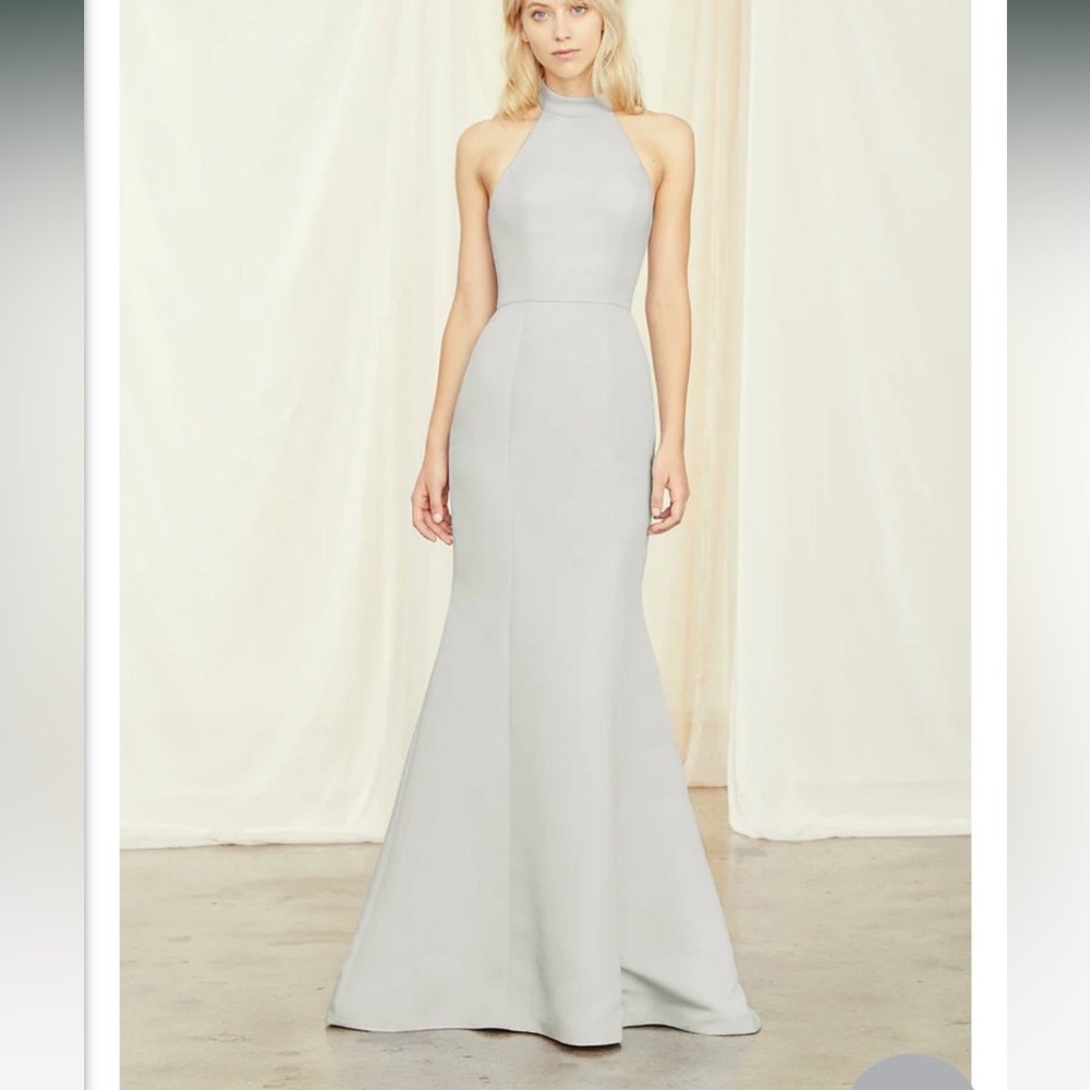 Amsale Bridesmaid Dress Austin in Platinum